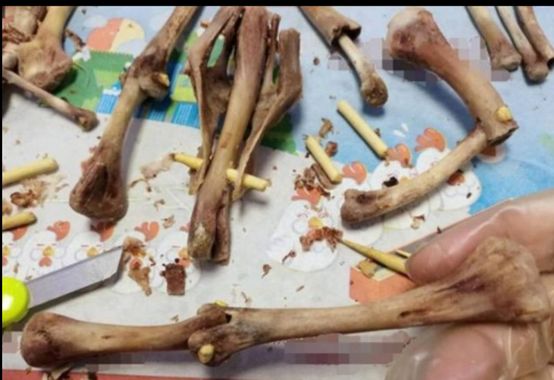 男子啃鸭腿发现木棍?厂家回应:鸭架易散,需用木棍固定