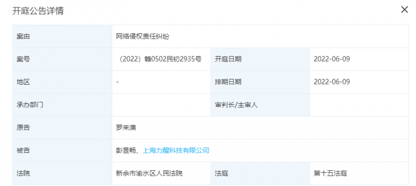 彭昱畅及其代言的NOWWA挪瓦咖啡关联公司被起诉网络侵权
