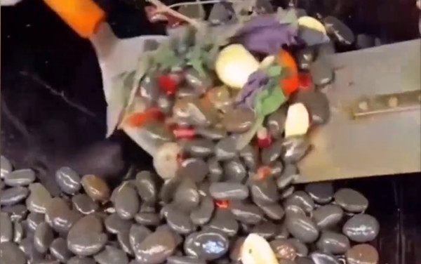 名副其实的硬菜,长沙夜市爆炒鹅卵石16元一份
